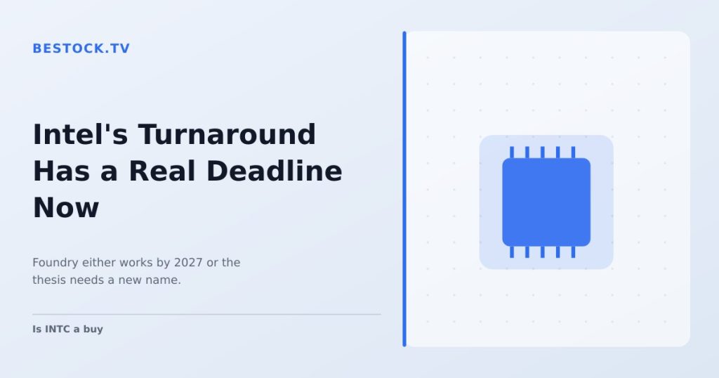 Intel’s Turnaround Has a Real Deadline Now