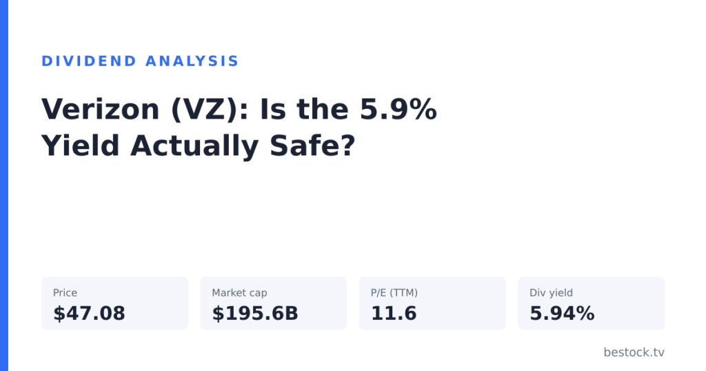 Verizon’s 5.9% Yield: What the Payout Ratio Actually Says