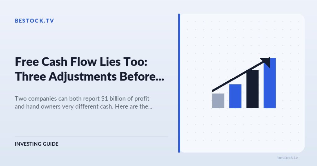 Free Cash Flow Lies Too: Three Adjustments Before You Trust It