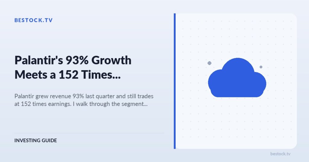 Palantir’s 93% Growth Meets a 152 Times Multiple